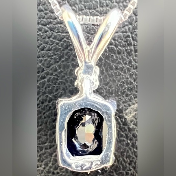 High quality, sapphire/diamond pendant - Picture 7 of 7